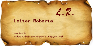 Leiter Roberta névjegykártya